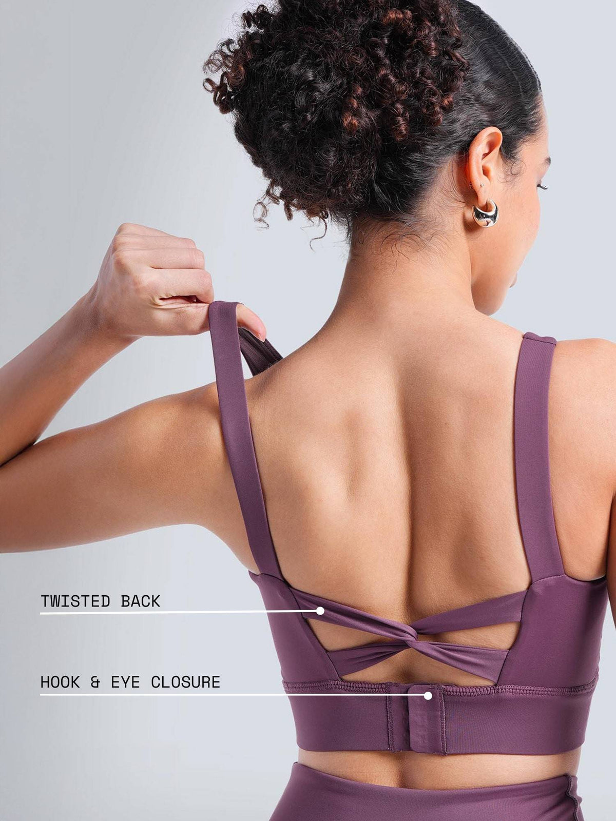 Purple High Impact Sports Bra | sb09 - view 5