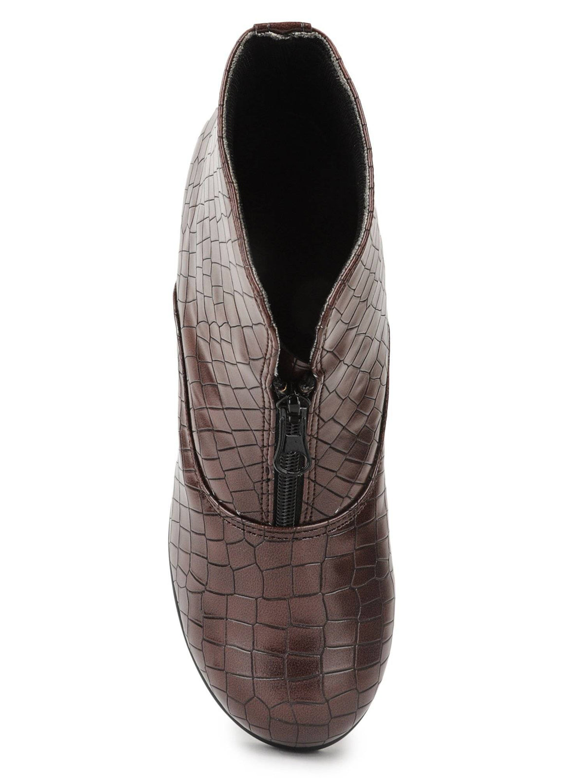 Brown Color Textured Boots | BT61 - view 5
