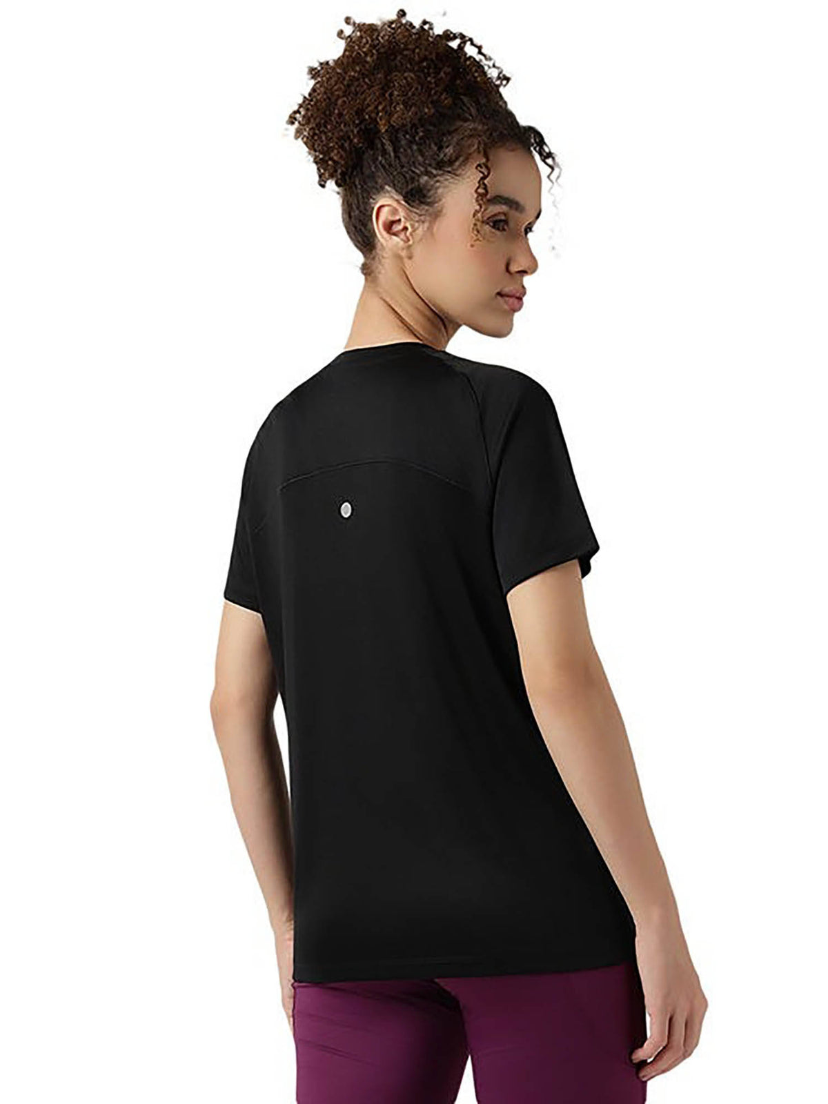 Black Flow Line Raglan Ss T-Shirt | TT89 - view 2
