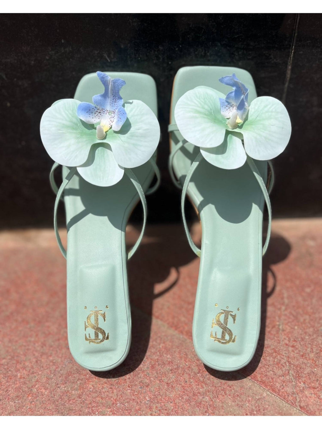Green Flower Heels | H78 - view 3