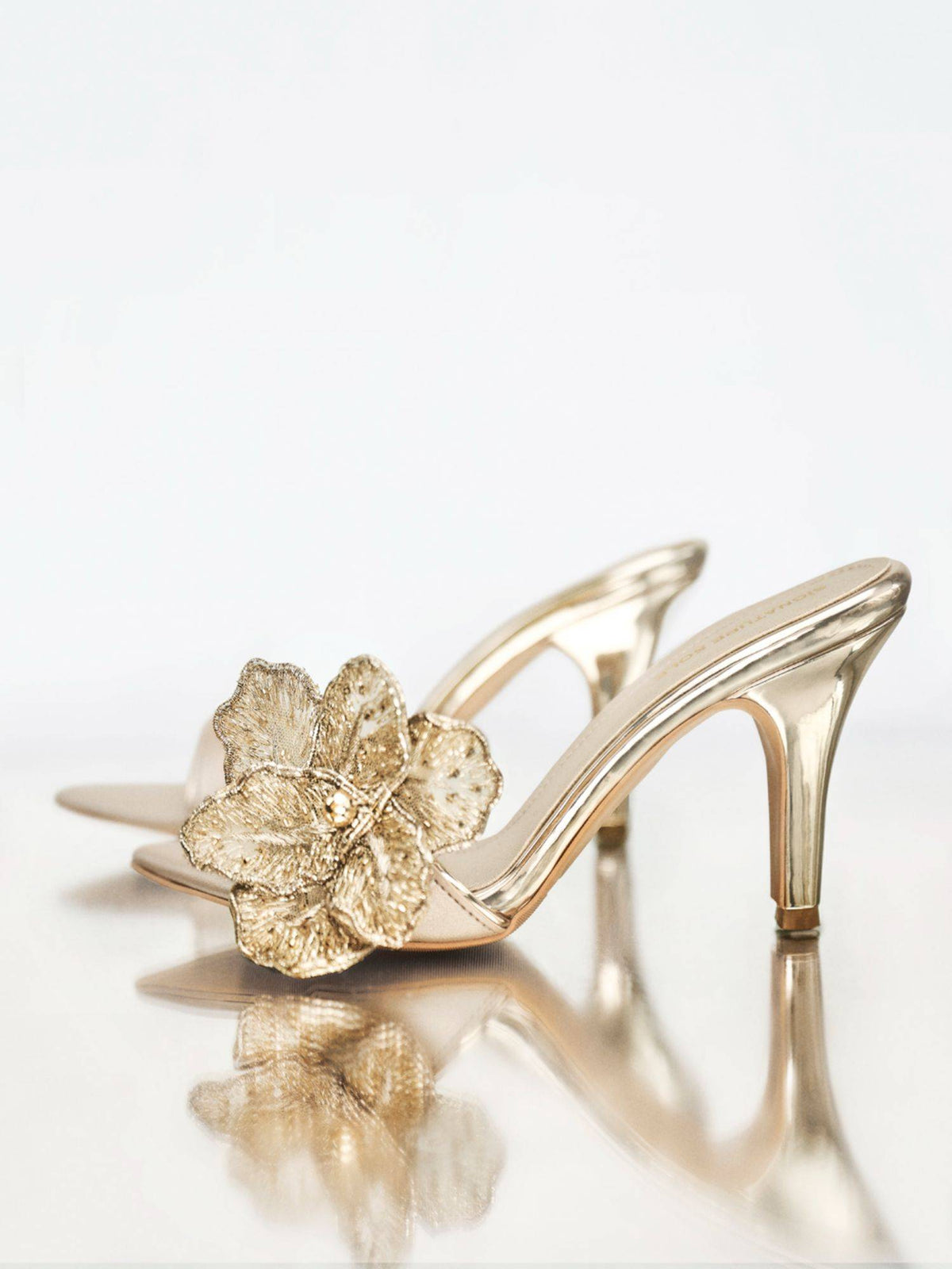 Gold Pointed Toe Heels for Women | H78 - view 1