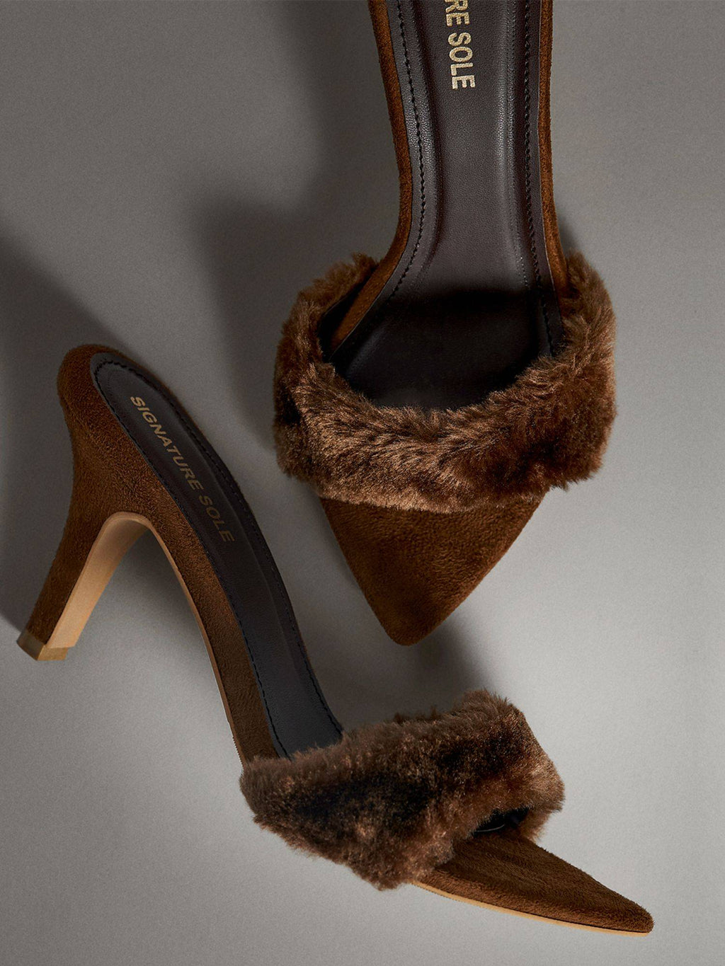 Brown Fur Heels for Women | H78 - view 2