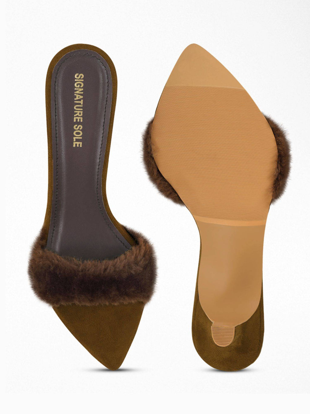Brown Fur Heels for Women | H78 - view 6