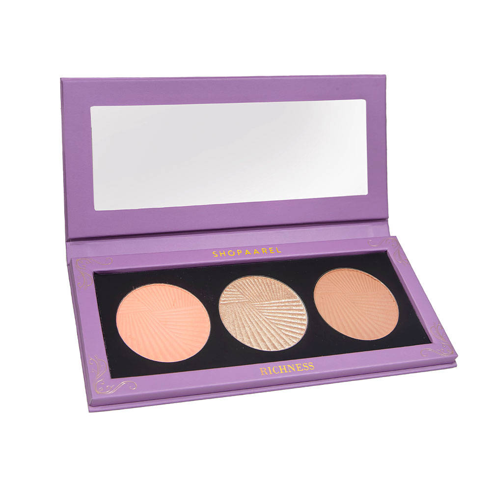 Richness 3C Palette All-In-One Blusher Contour Highlighter Finishing Powder | F14 - view 1