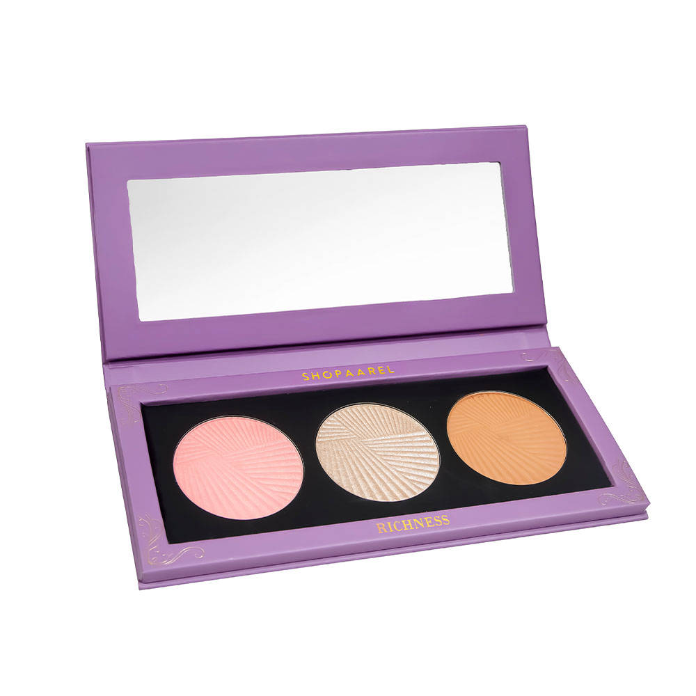 Richness 3C Palette All-In-One Blusher Contour Highlighter Finishing Powder | F14 - view 1