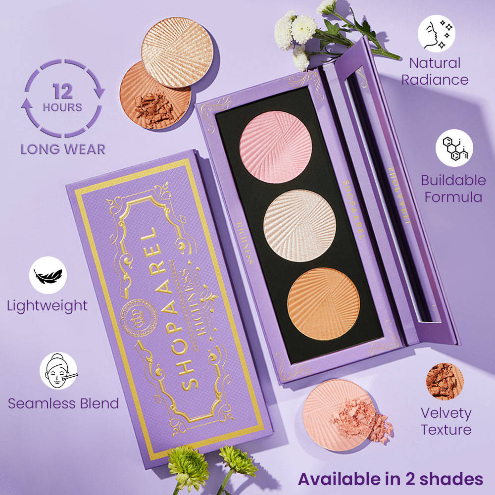 Richness 3C Palette All-In-One Blusher Contour Highlighter Finishing Powder | F14 - view 2