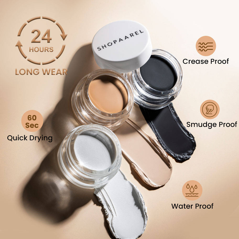 Gel Eye Liner Eyebrow Filler & Kajal Waterproof Smudgeproof Long Lasting 24-Hour | E20 - view 5