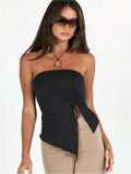 Womens Black Tube Knit Top | TT90 - view 1