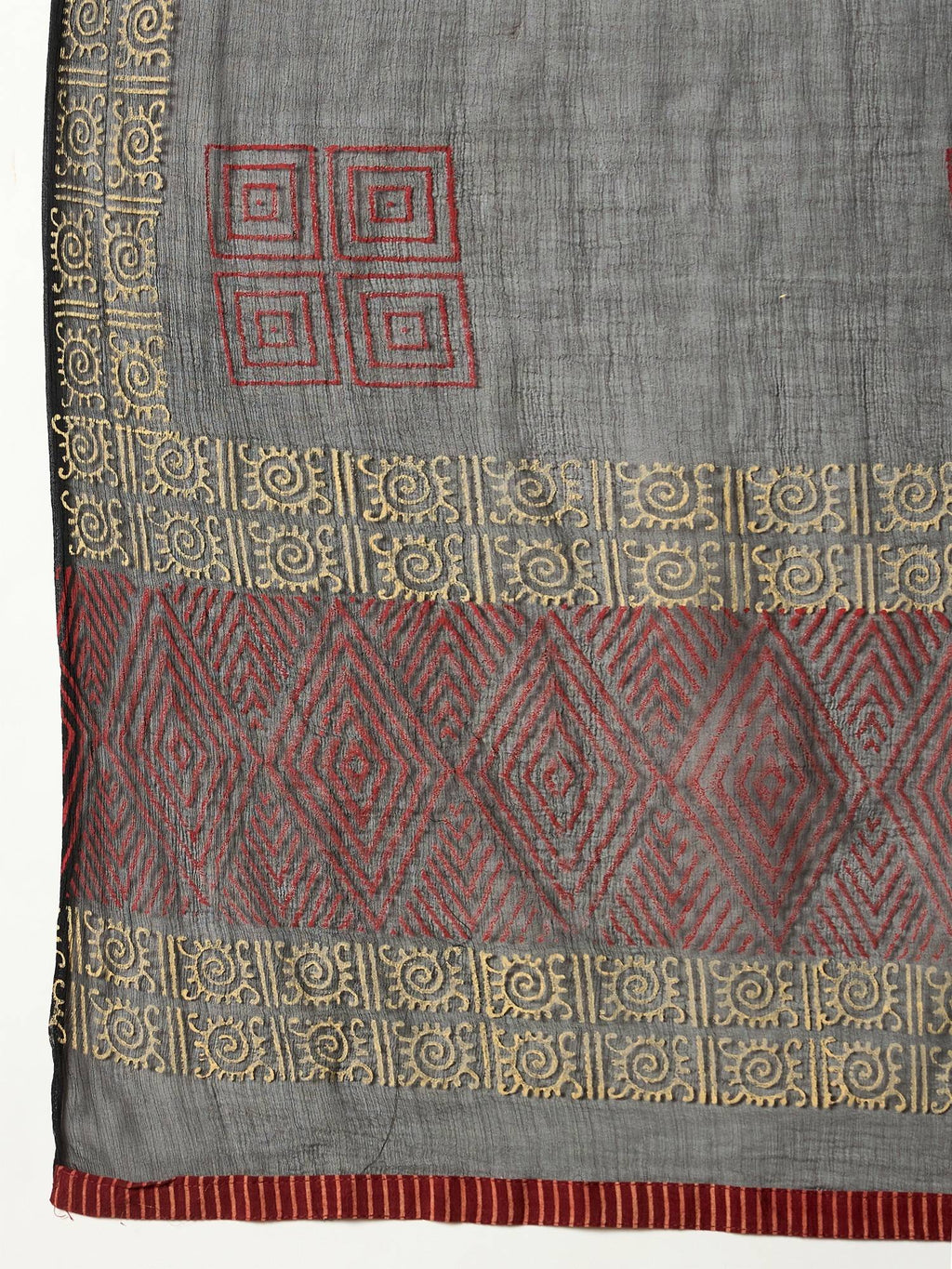 Maroon Solid Rayon Kurta and Dupatta | FY93 - view 7