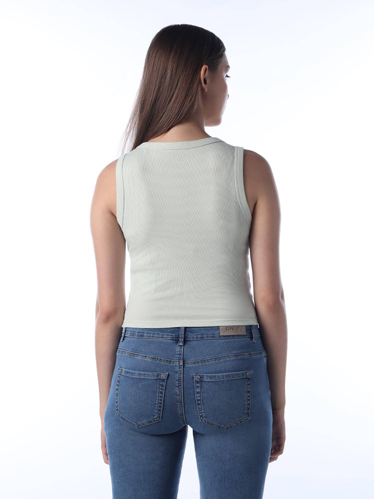 Women'S Solid Slim Fit Green Tank Top | TT98 - view 6