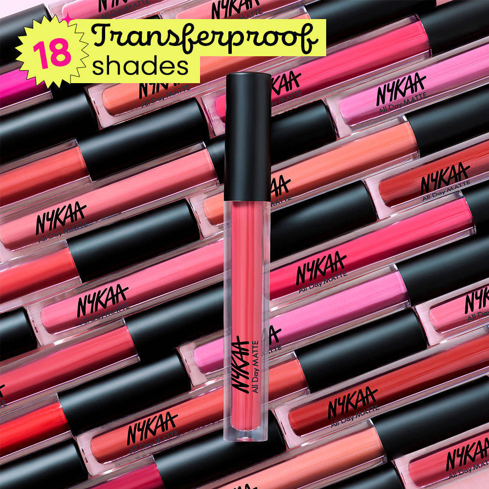 Nykaa All Day Matte Long Lasting Transferproof Liquid Lipstick | L12 - view 6