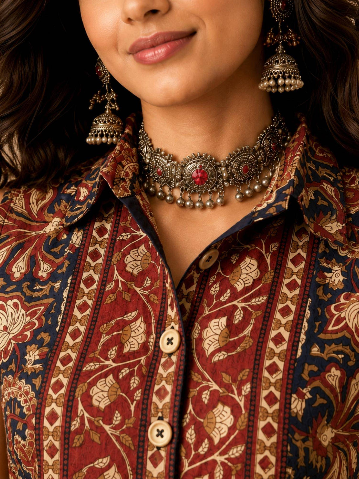 Women Paisley Print Ethnic Shirt | S67 - view 4
