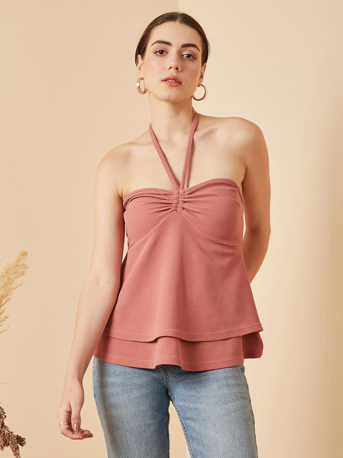 Women Casual Lime Green Colour Halter Neck Solid Tube Top | TT90 - view 13