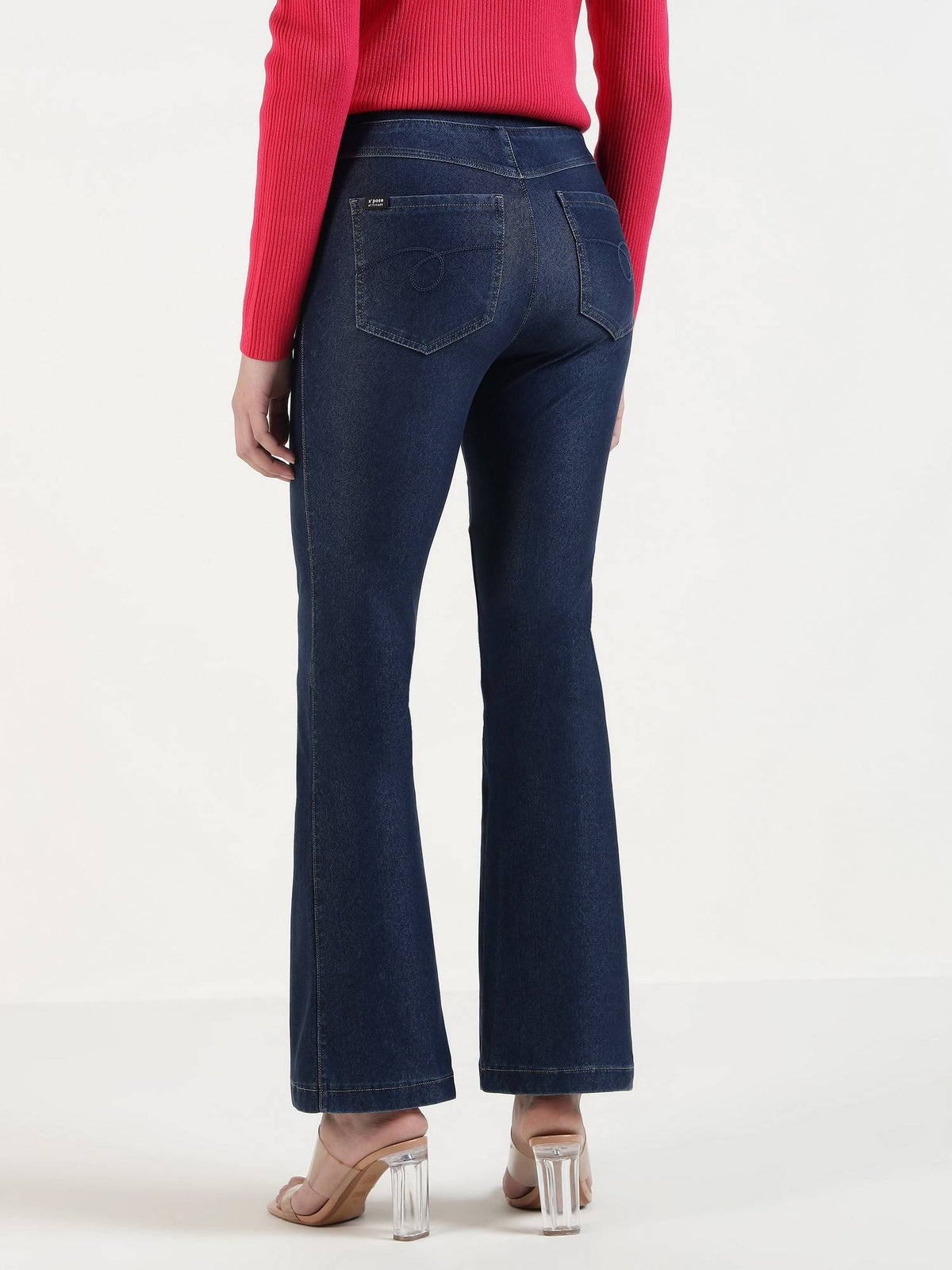 Women Blue Relaxed-Fit Flared Jeggings | RF89 - view 5
