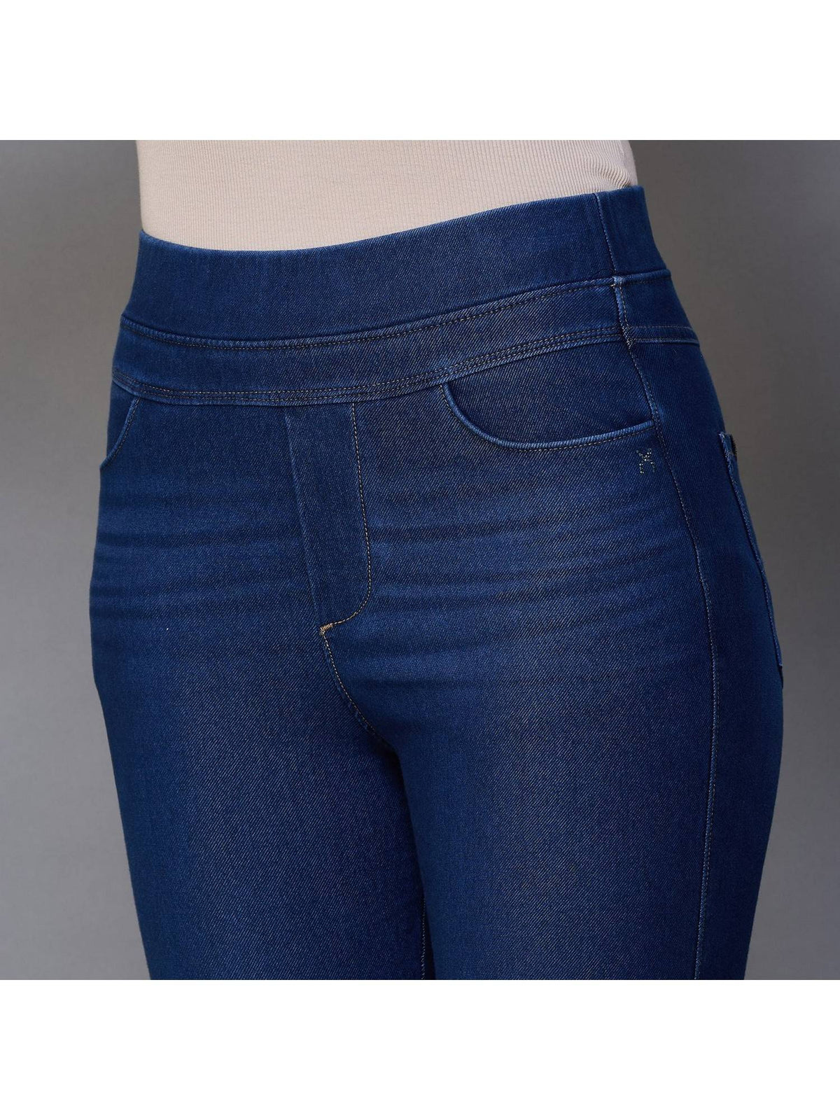 Women Blue Relaxed Straight Leg Jeggings | RF89 - view 4