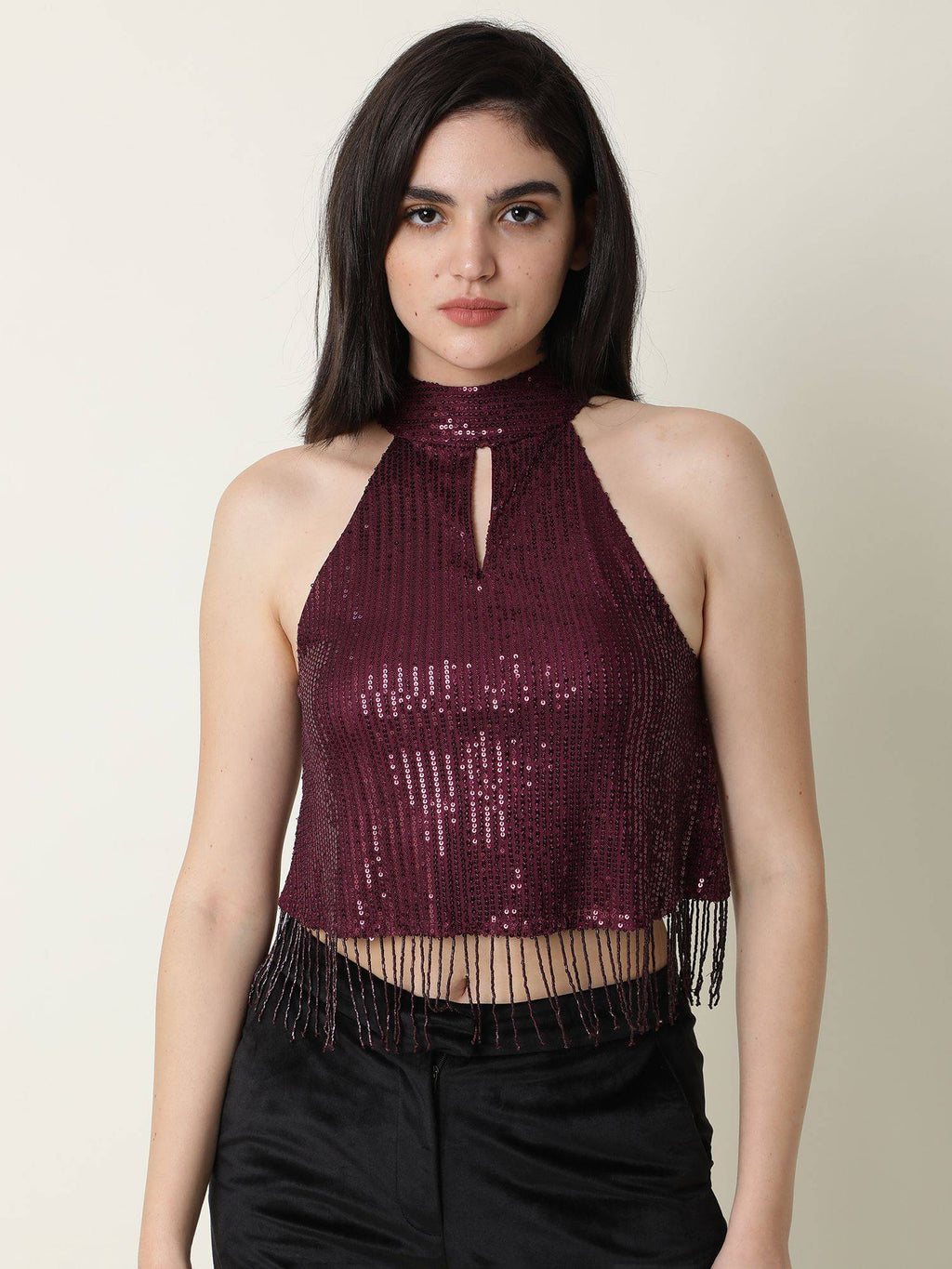 Lovia Maroon Top | HT67 - view 1