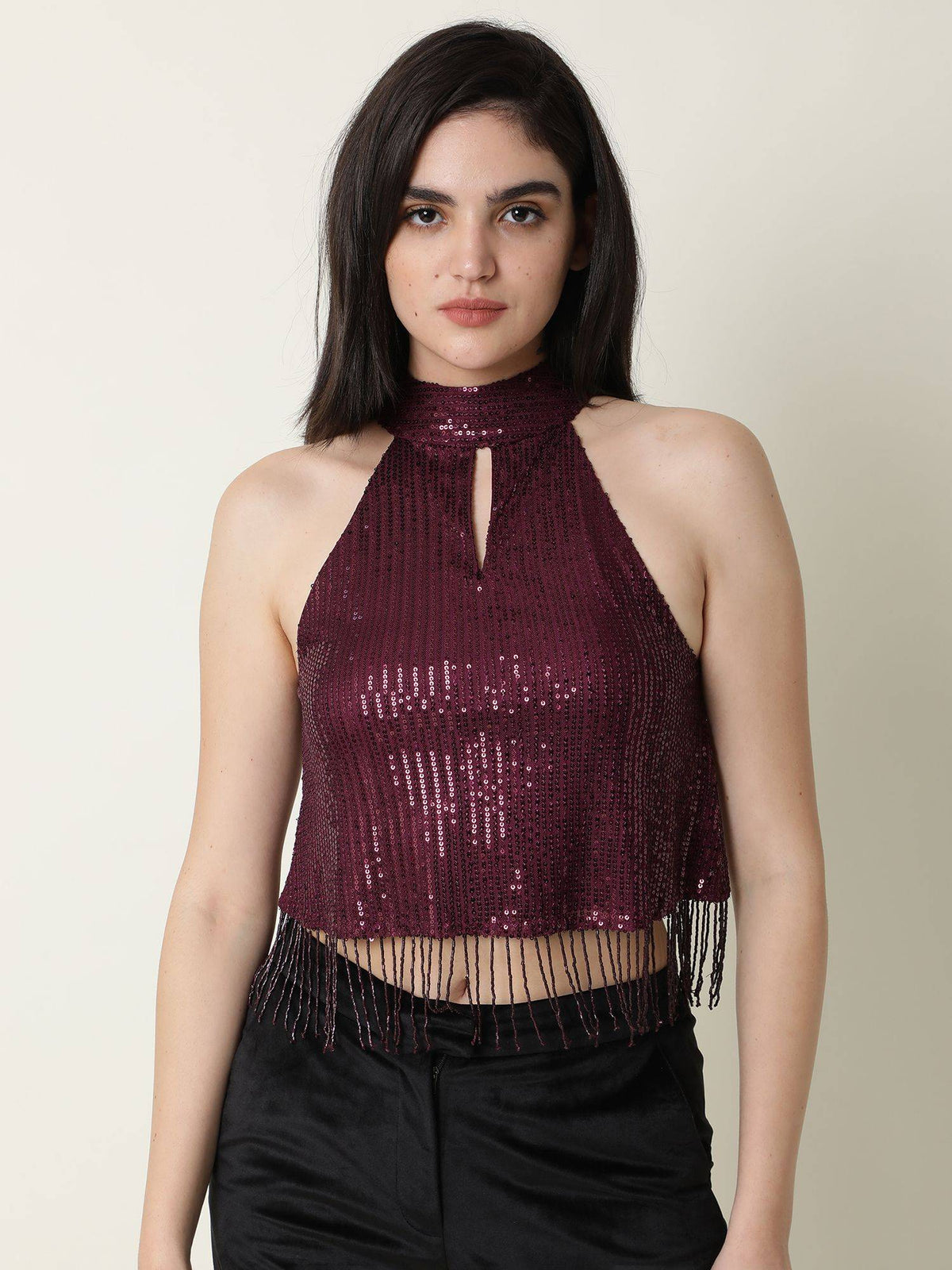 Lovia Maroon Top | HT67 - view 1