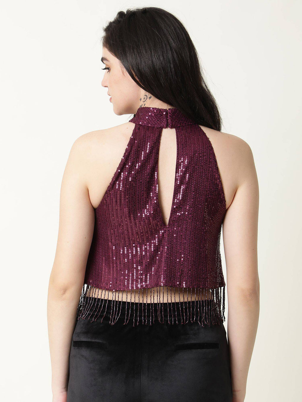 Lovia Maroon Top | HT67 - view 2