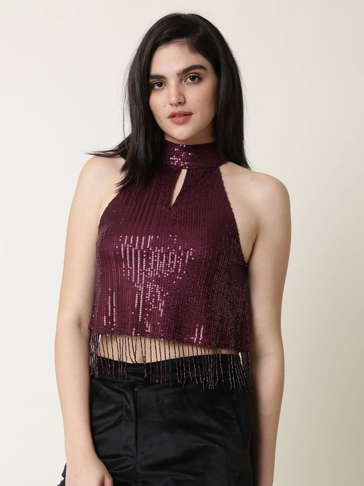 Lovia Maroon Top | HT67 - view 3