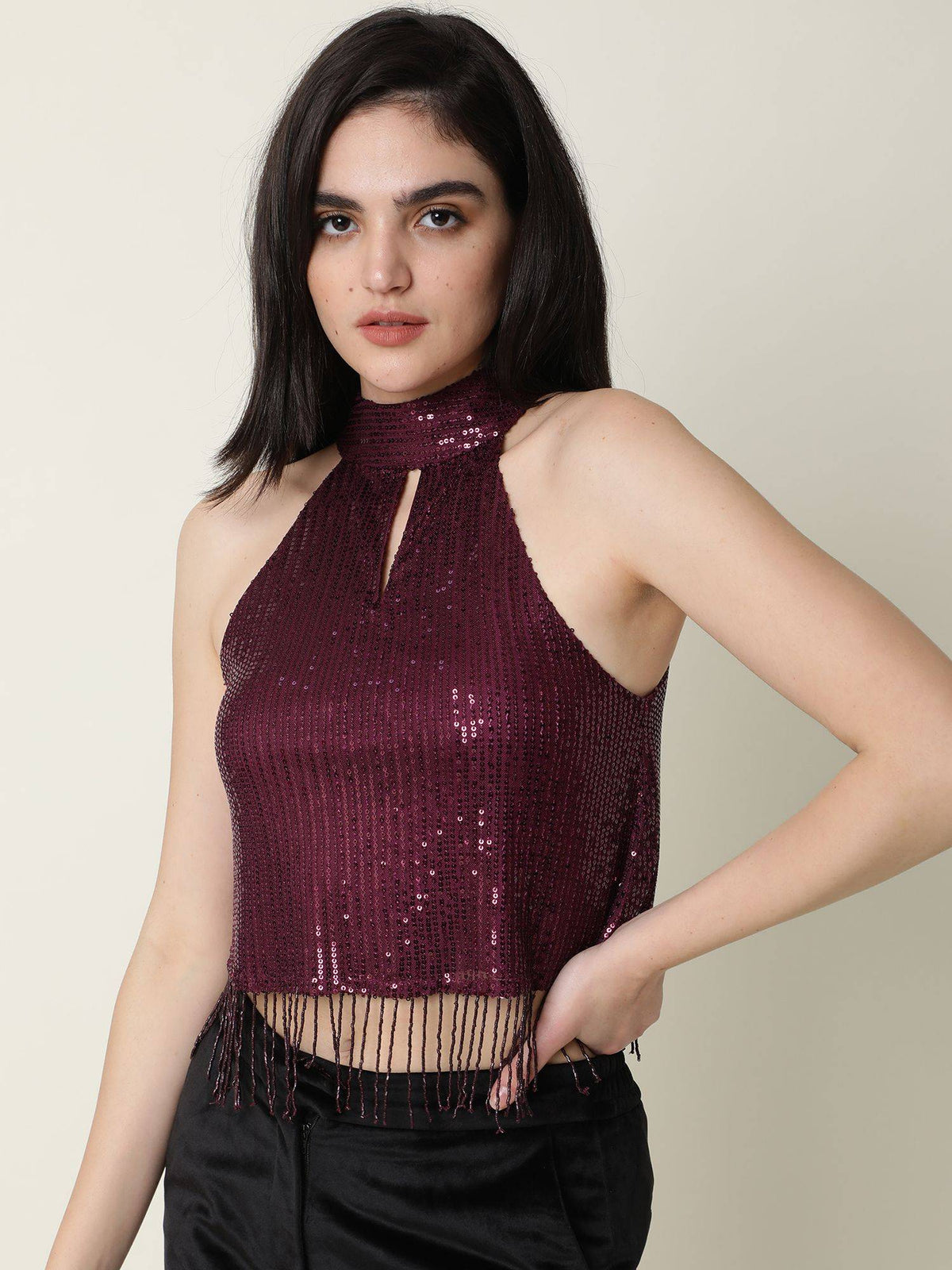Lovia Maroon Top | HT67 - view 4