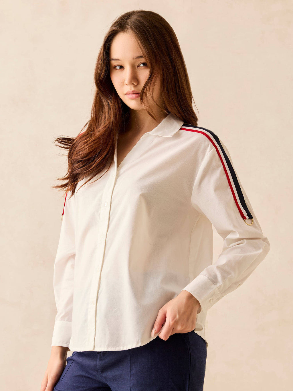 White Side Striped Full Sleeve Shirt | S67 - view 4