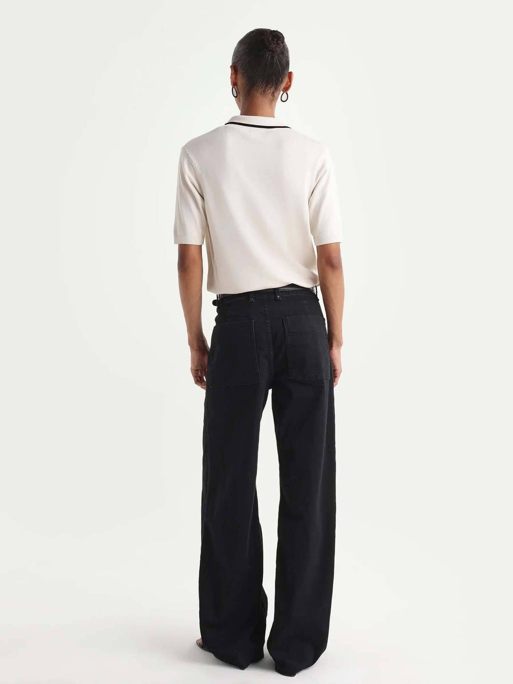 PINTUCK WIDE LEG DENIM - Black | WL90 - view 6