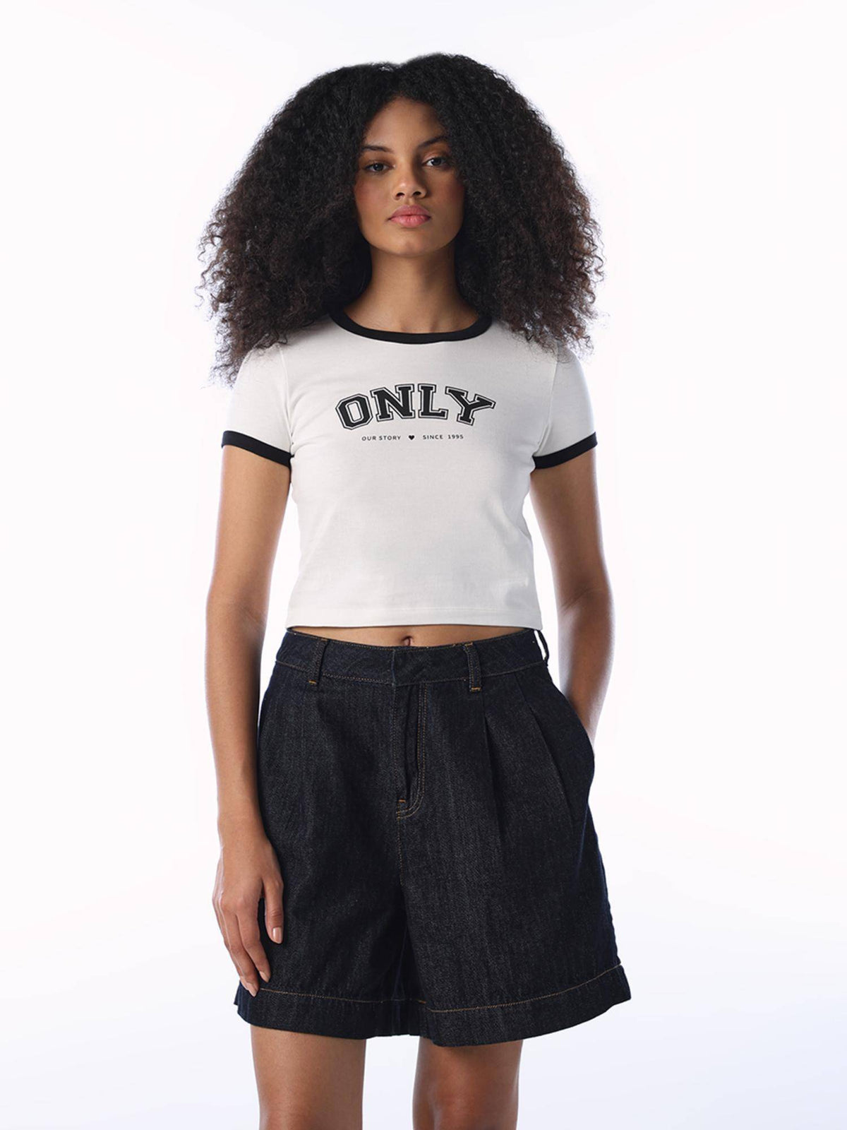 Women White Cotton T-Shirt | O24 - view 3