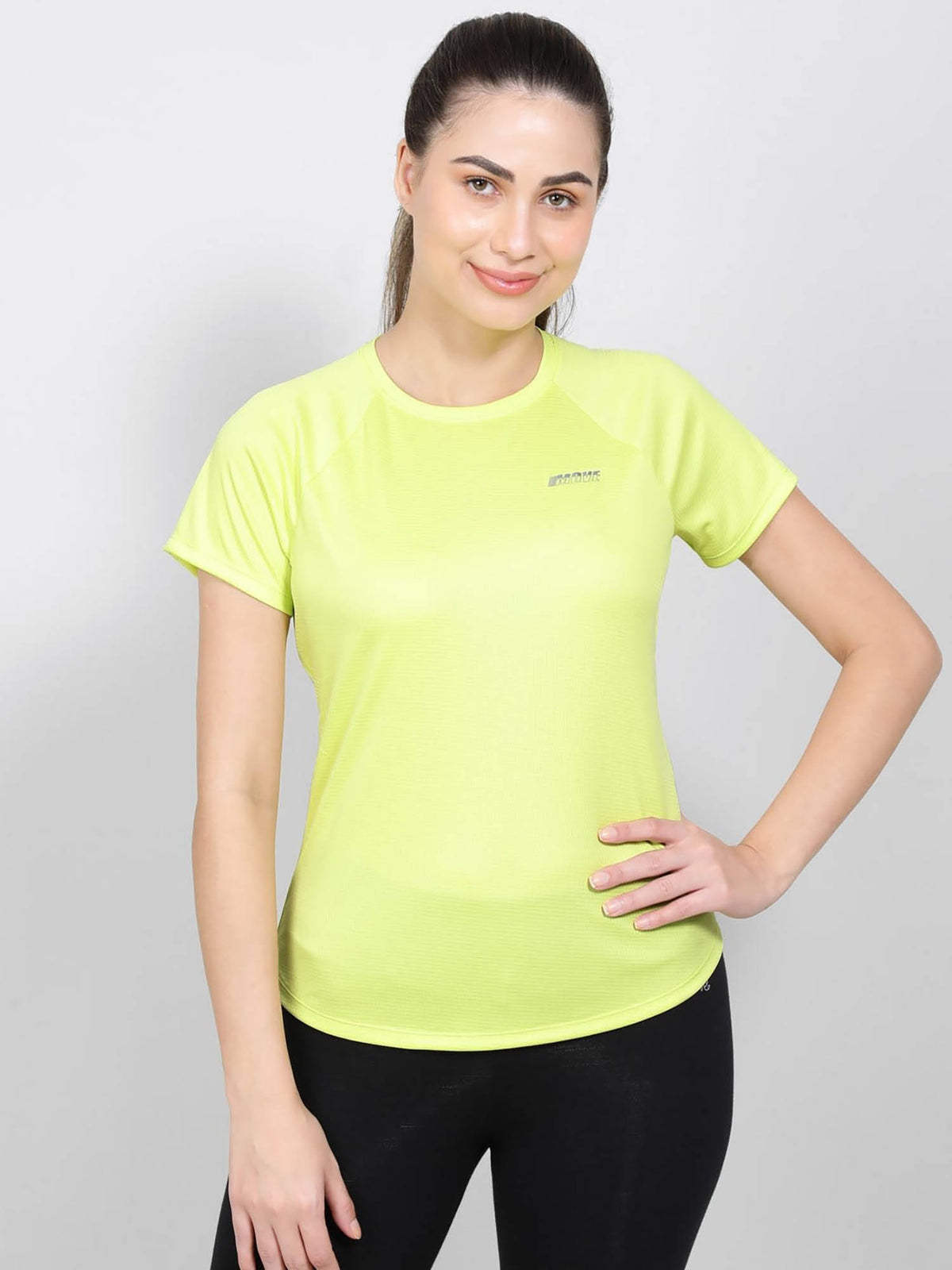 MW73 Women Microfiber Fabric Half Sleeve Active Wear T-Shirt - Almond Blossom | TT89 - view 27