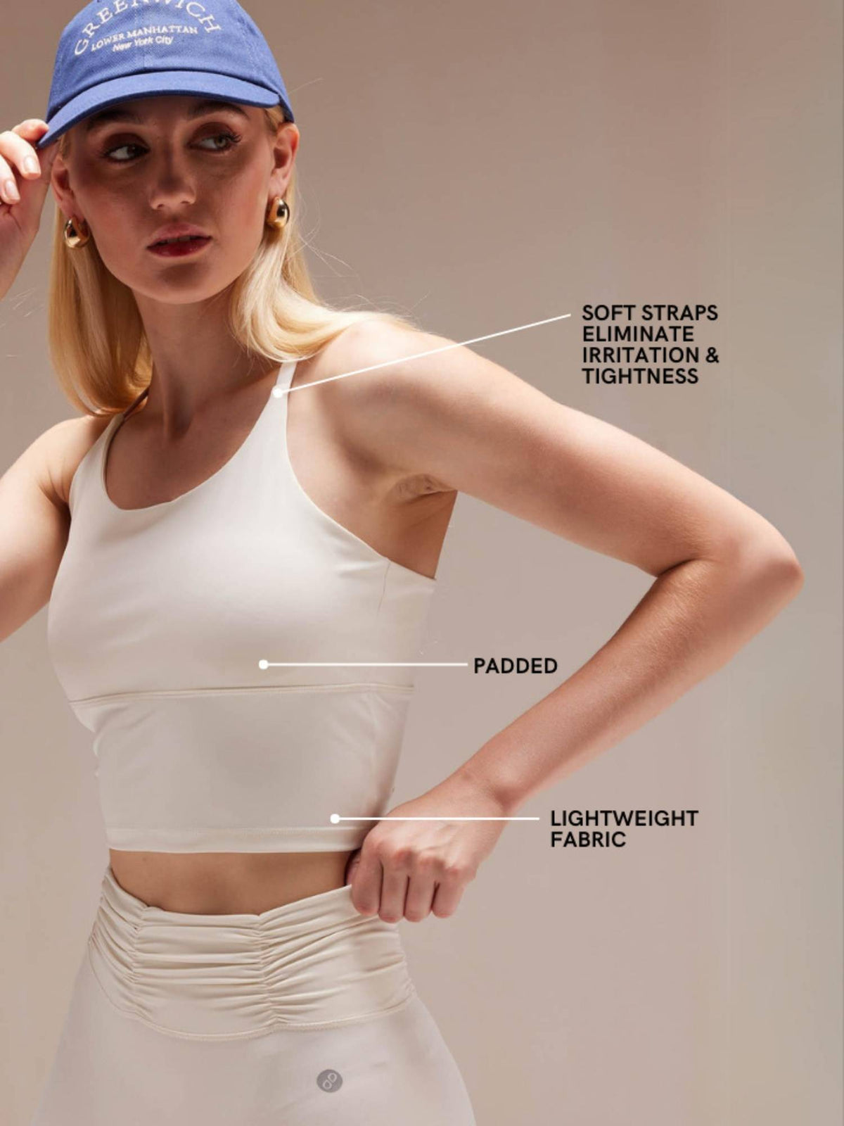 Black Cross Back Sports Bra | sb09 - view 8