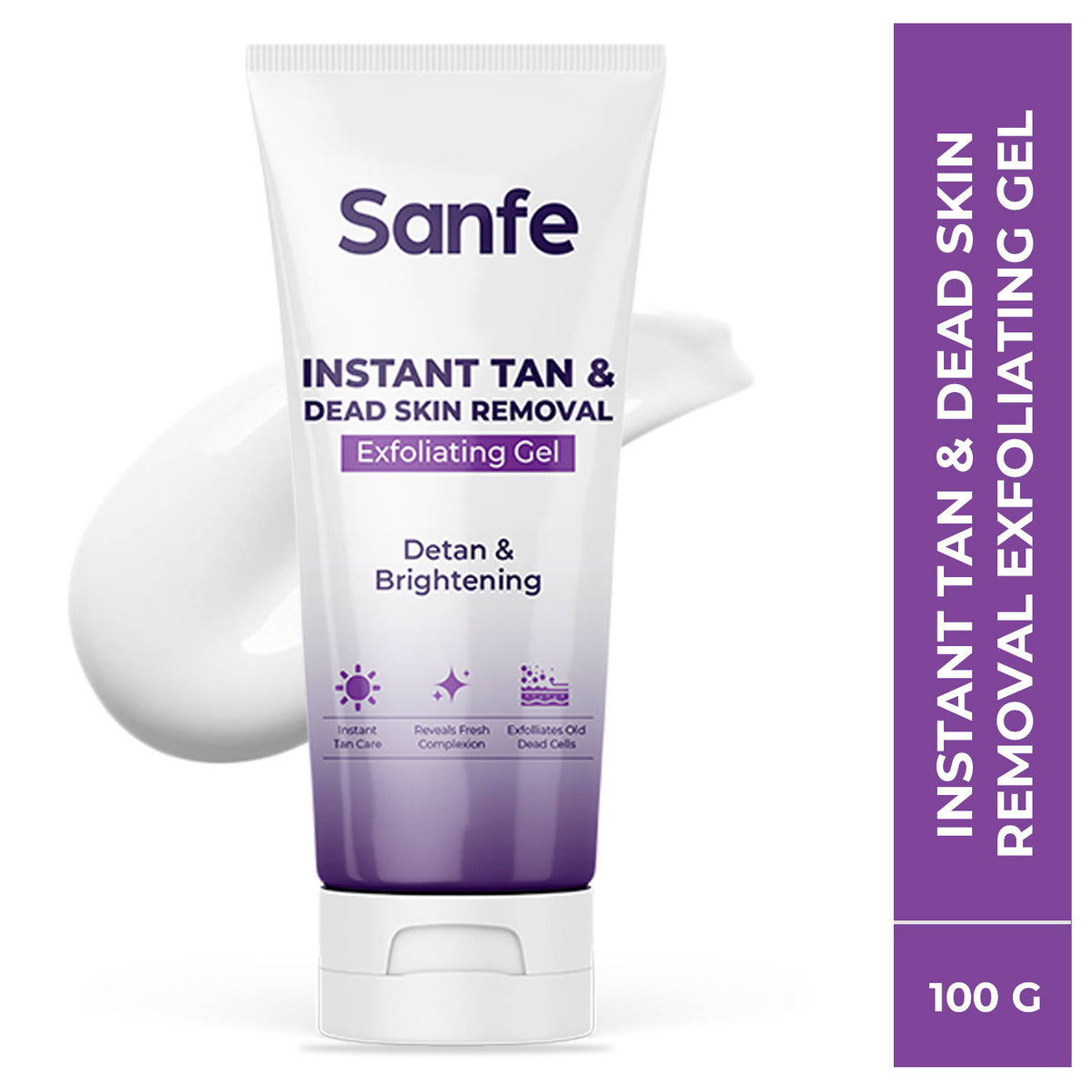 Instant Tan & Dead Skin Removal Exfoliating Gel, Removes Dead Skin Body Scrub AHA Exfoliation | B20 - view 1