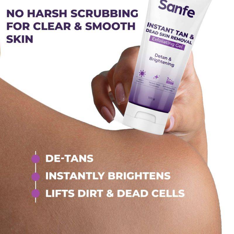 Instant Tan & Dead Skin Removal Exfoliating Gel, Removes Dead Skin Body Scrub AHA Exfoliation | B20 - view 4