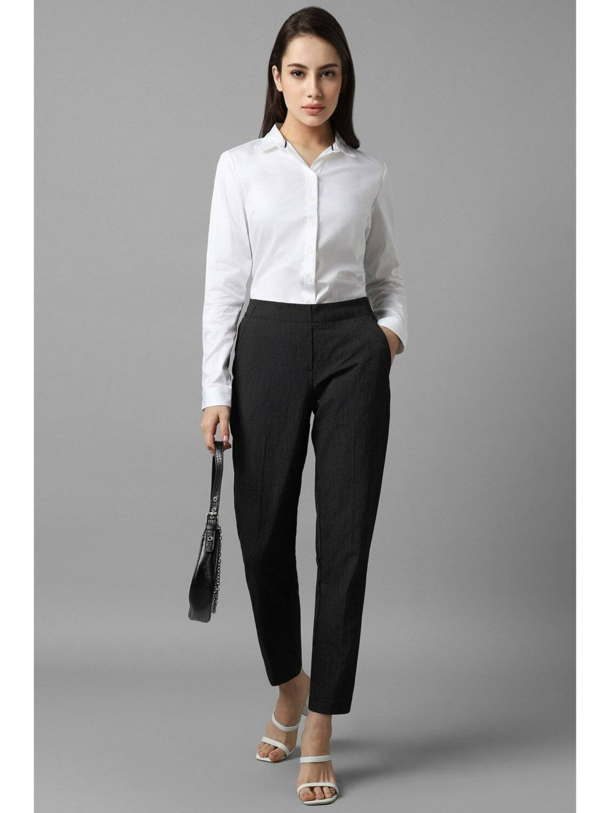 Women White Solid Long Sleeves Shirt | S67 - view 2