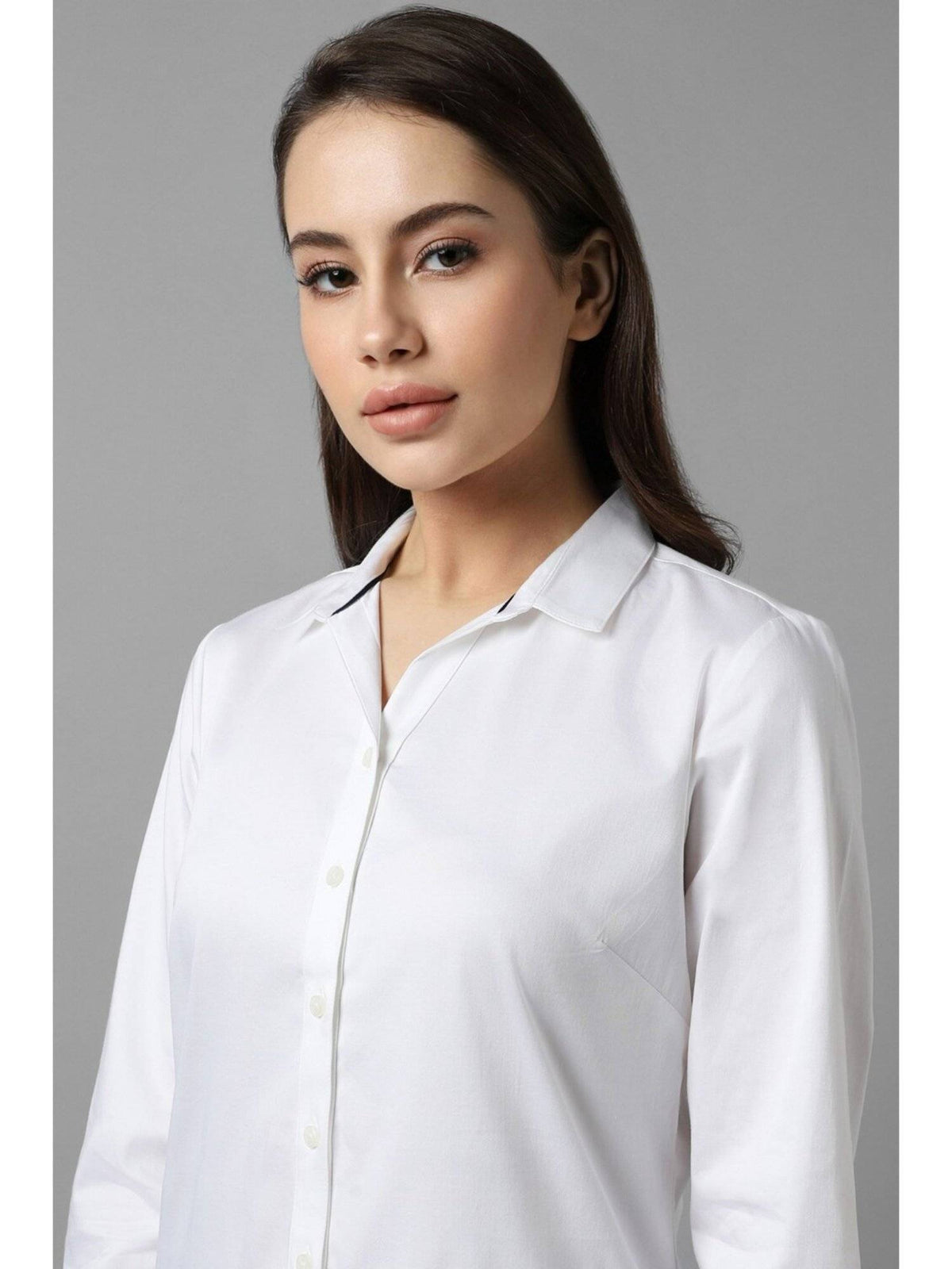 Women White Solid Long Sleeves Shirt | S67 - view 5