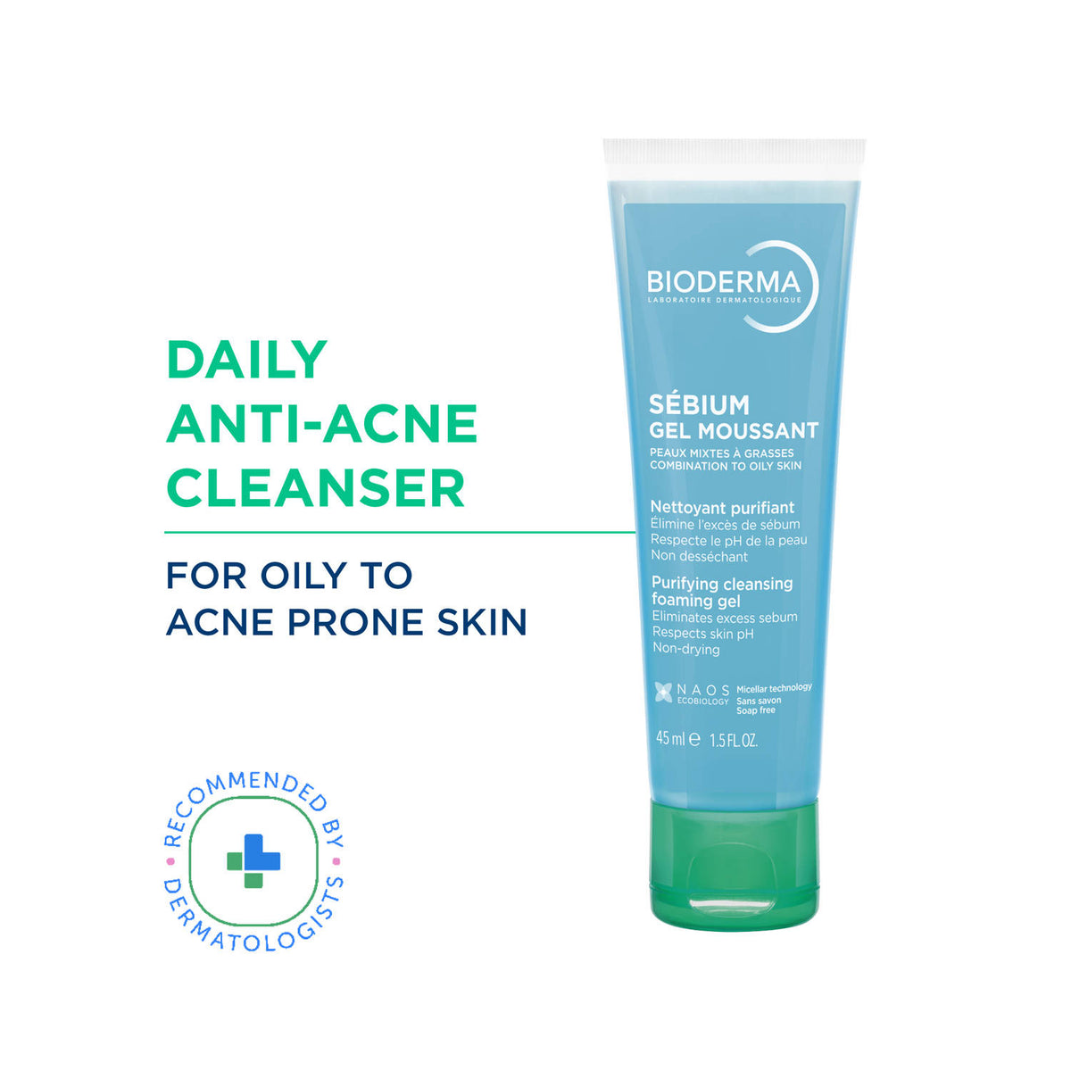 Cleanser - Sebium Gel Moussant - Acne Defence Cleanser For Oily Acne Prone Skin | FC3 - view 1