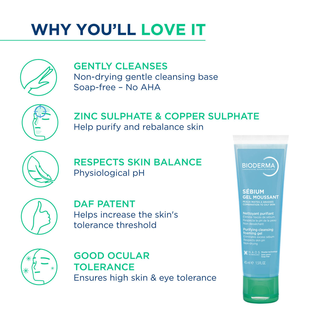 Cleanser - Sebium Gel Moussant - Acne Defence Cleanser For Oily Acne Prone Skin | FC3 - view 4