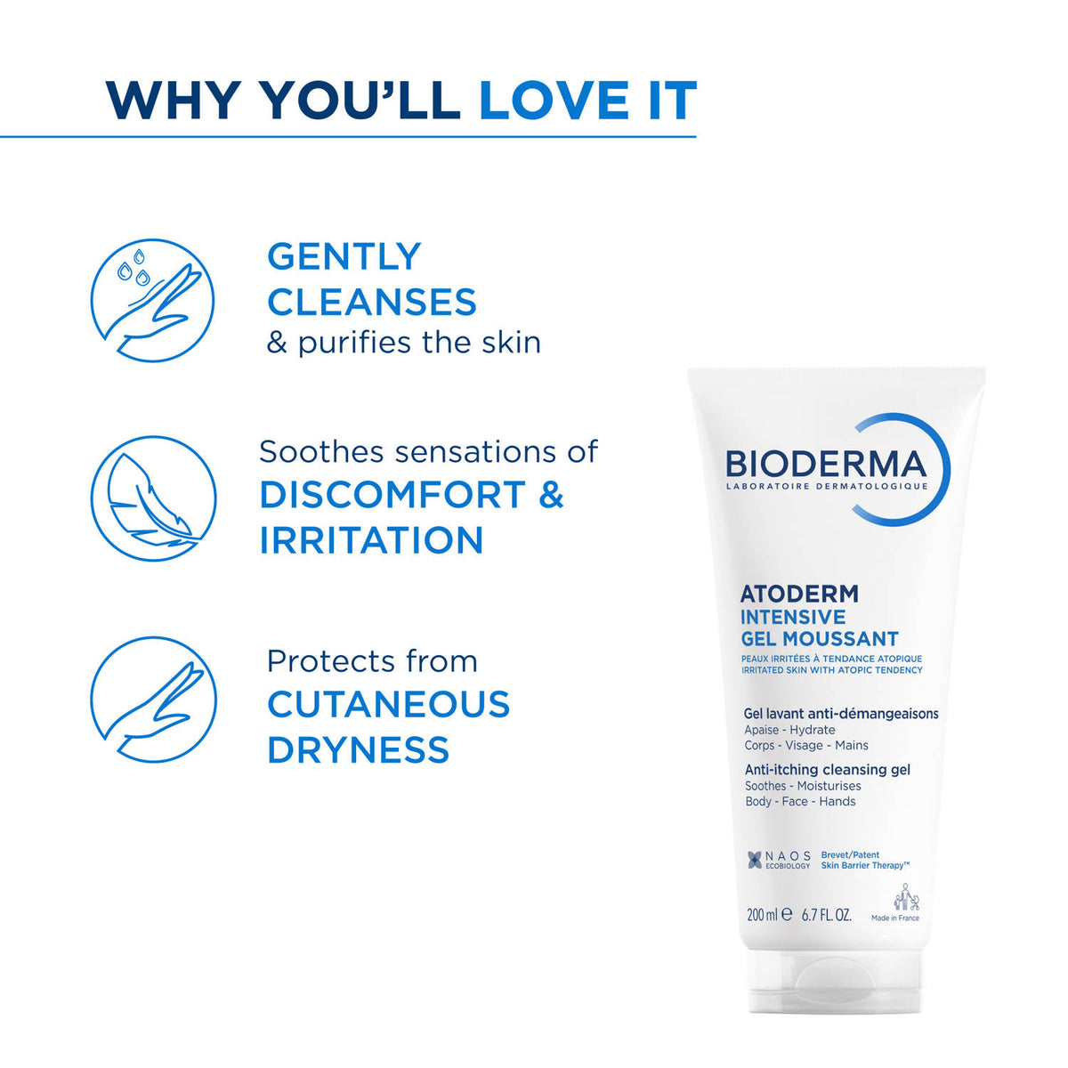 Ultra-Soothing Foaming Gel Atoderm Intensive Gel Moussant With Niacinamide | FC3 - view 4