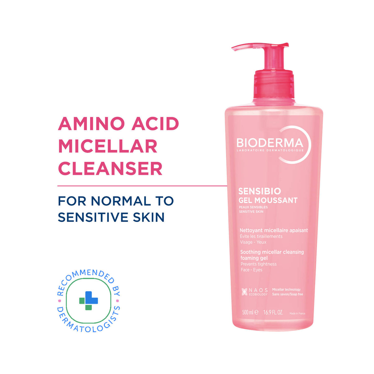 Sensibio Gel Moussant SLS Free Cleanser With Vitamin E-24h Hydration-Micellar Gel | FC3 - view 23