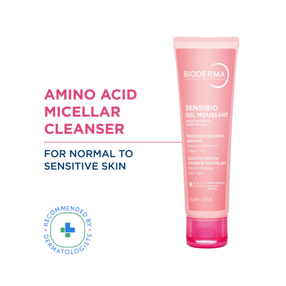 Sensibio Gel Moussant SLS Free Cleanser With Vitamin E-24h Hydration-Micellar Gel | FC3 - view 1