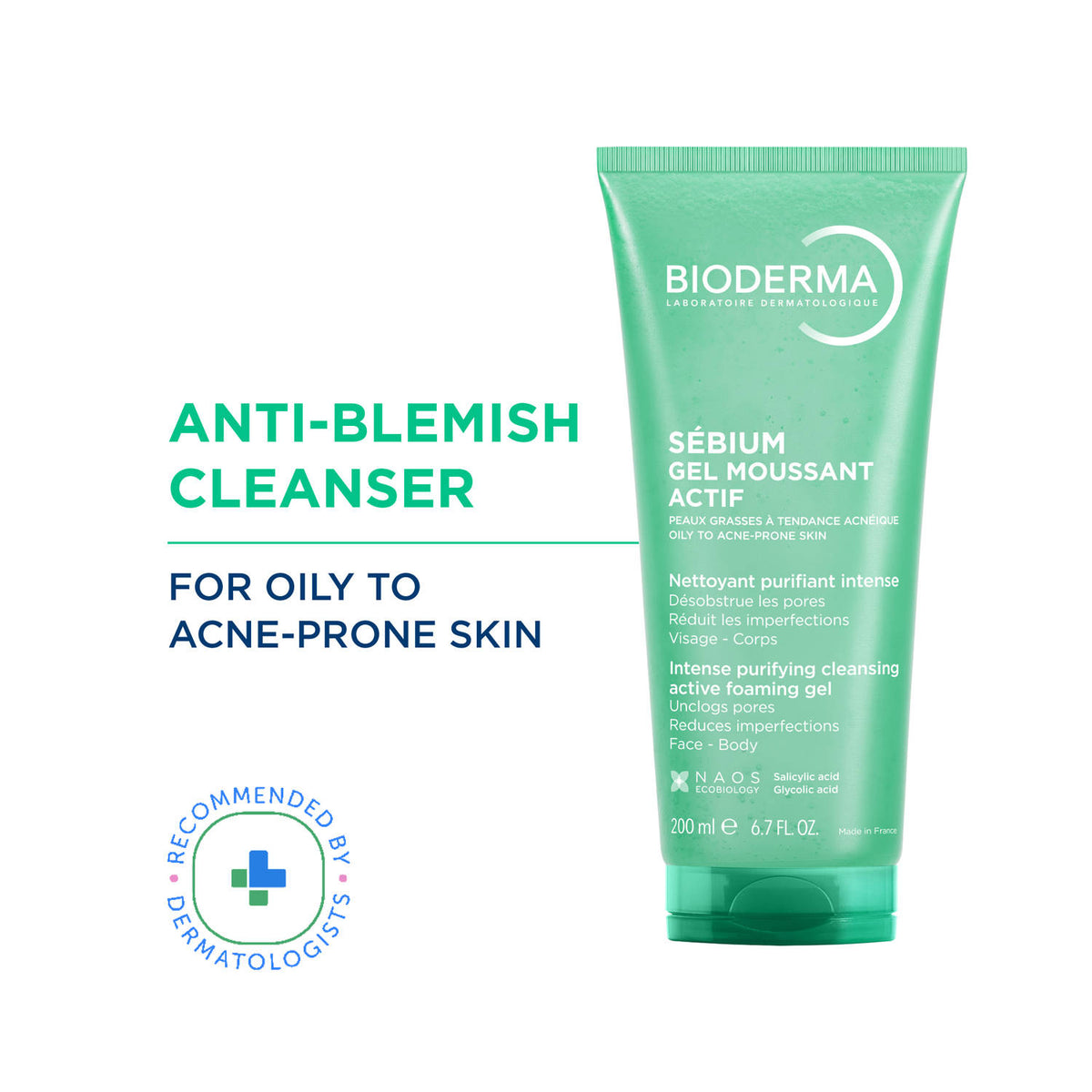Sebium Gel Moussant Actif Cleanser with Salicylic & Glycolic Acid for Acne Prone, Oily Skin | FC3 - view 11