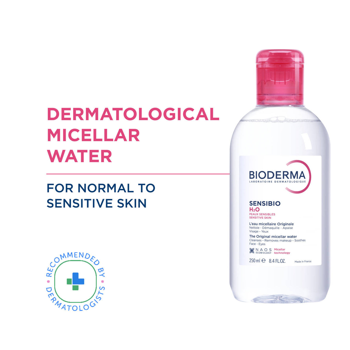 Dermatological Micellar Water Sensibio H2O - Gently Removes Makeup Prevents Clogged Pores | B20 - view 14
