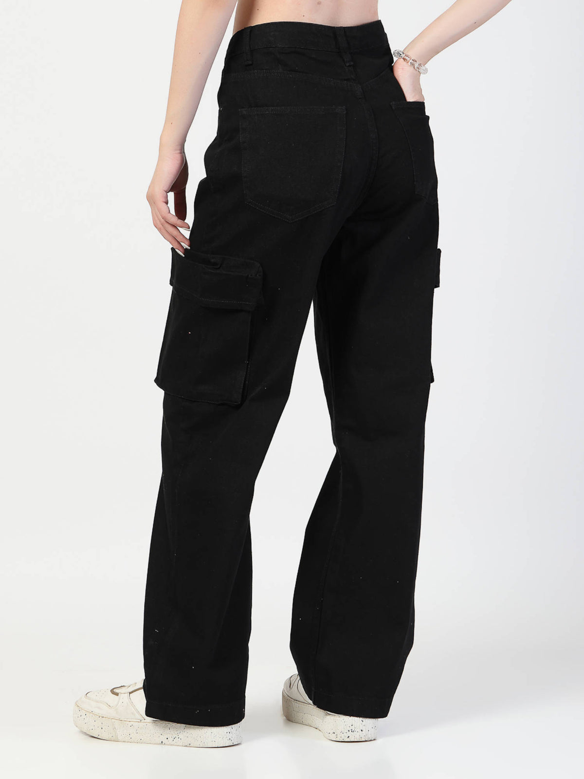 Blue Relaxed Fit Cargo Jeans | RF89 - view 8