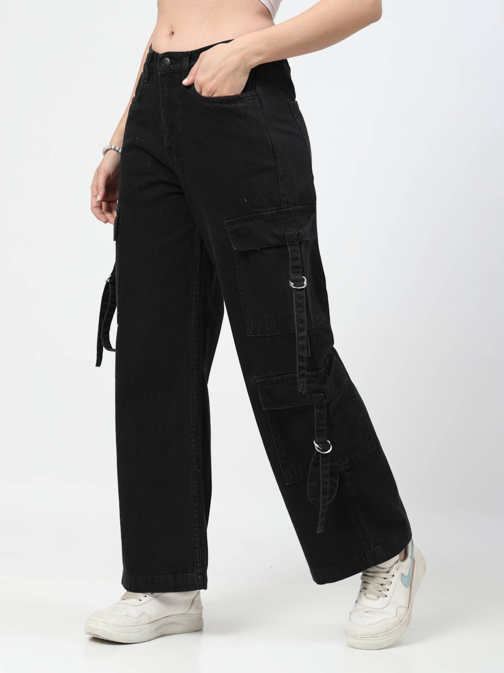 Black Cargo Jeans | ST23 - view 3