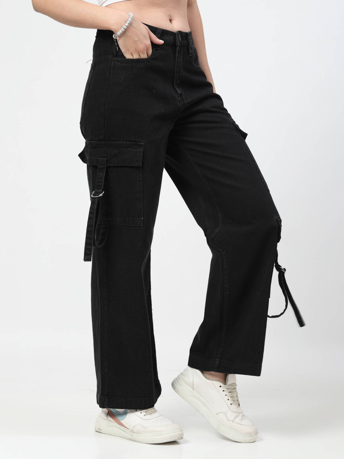 Black Cargo Jeans | ST23 - view 4