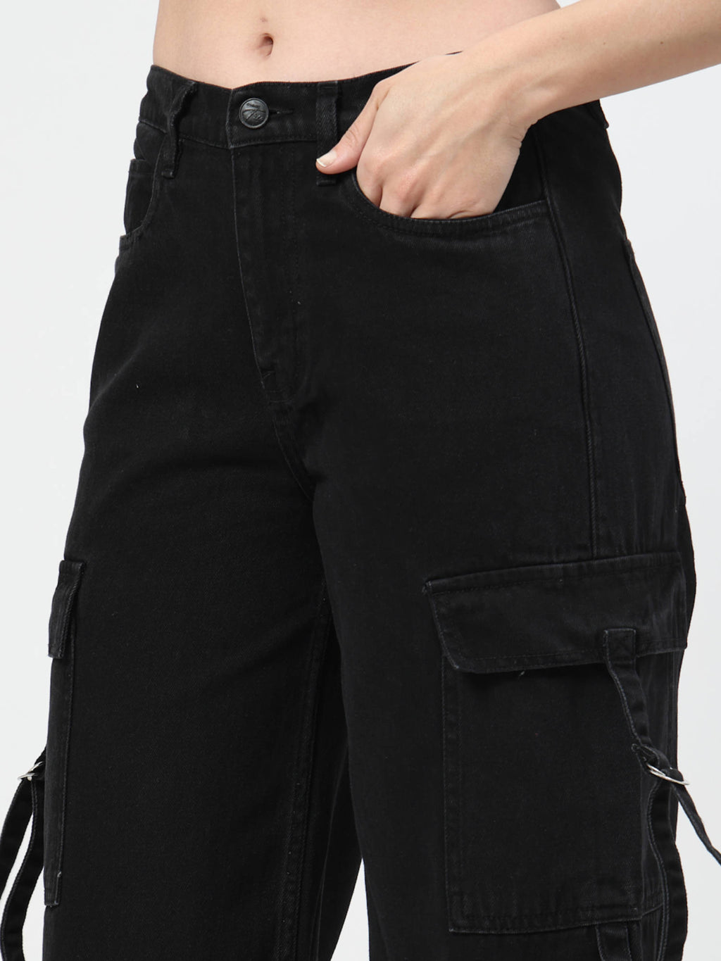 Black Cargo Jeans | ST23 - view 5