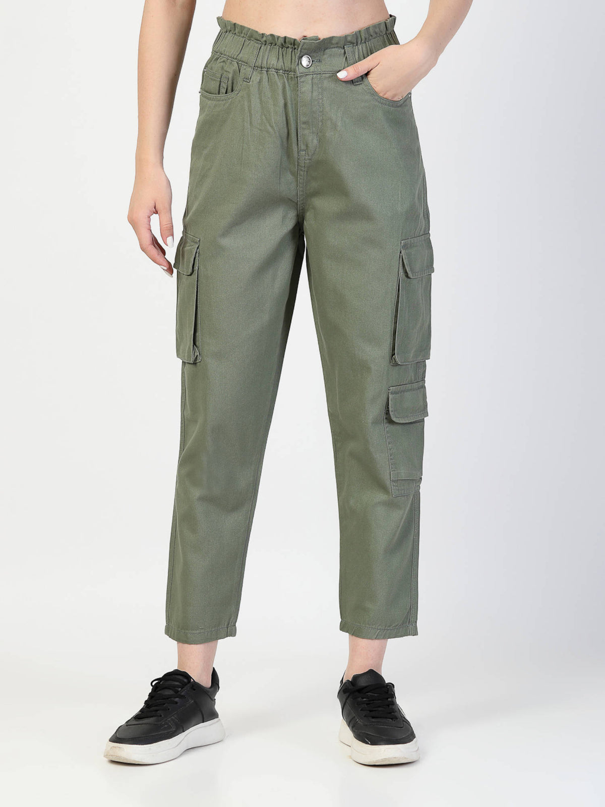 Pink Relaxed Fit Cargo Jeans | RF89 - view 13