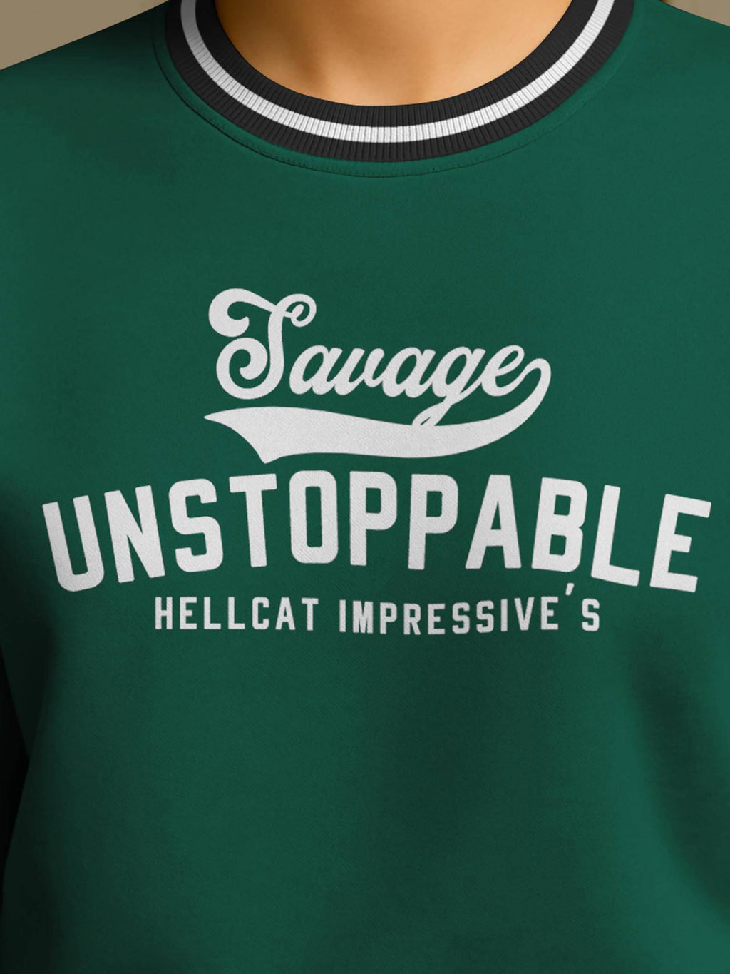 Green Typography Regular Sweatshirt | SS90 - view 5