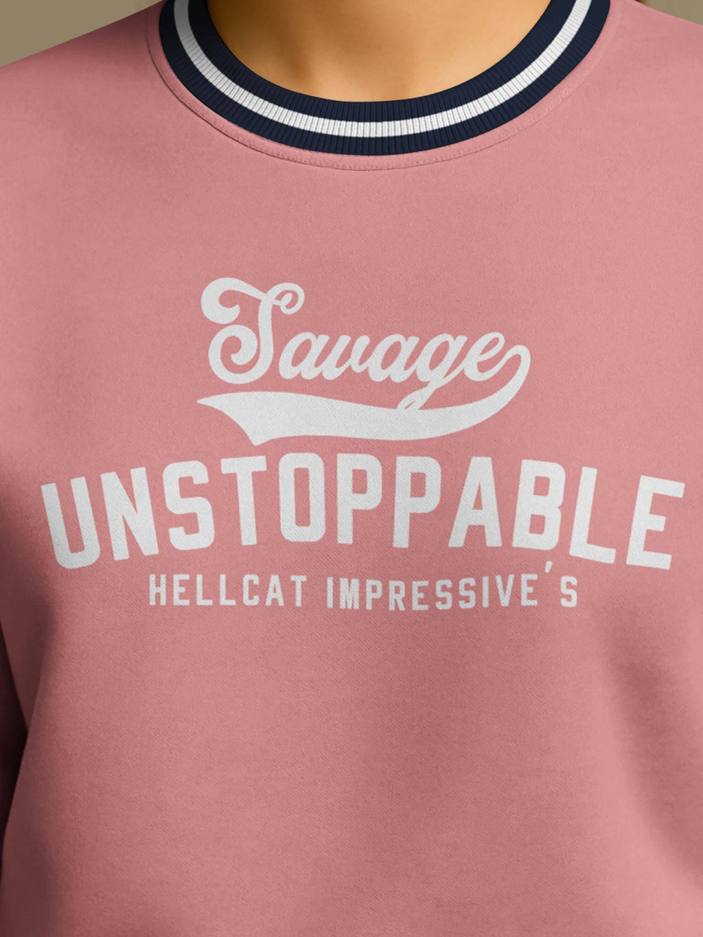 Pink Typography Regular Sweatshirt | SS90 - view 2