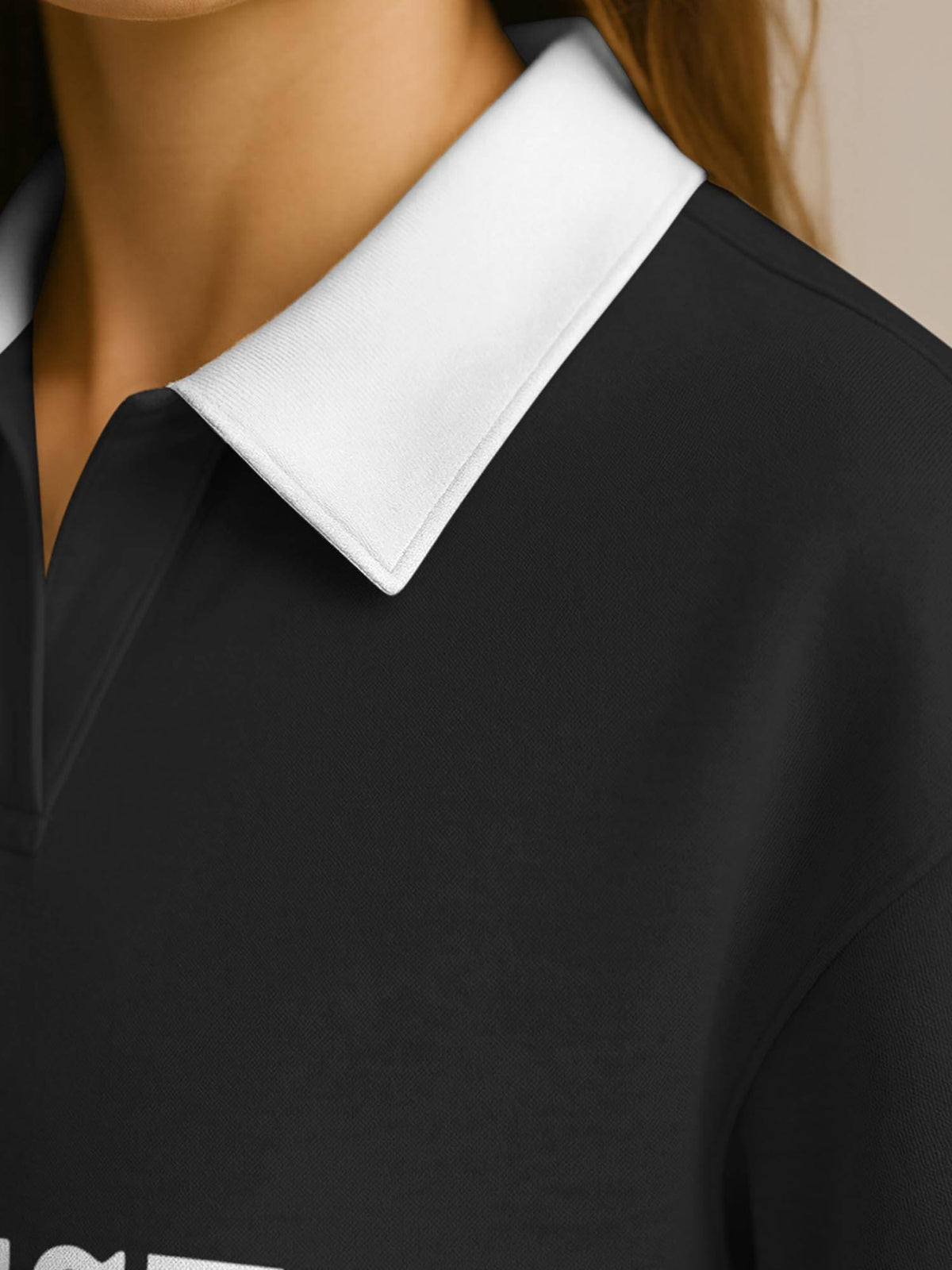 Black Typography Regular Polo T-Shirt | PW43 - view 2
