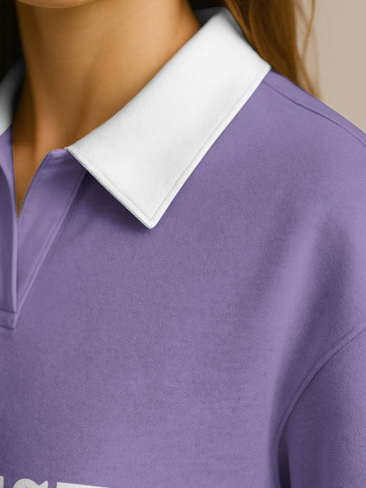 Lavender Typography Regular Polo T-Shirt | PW43 - view 2