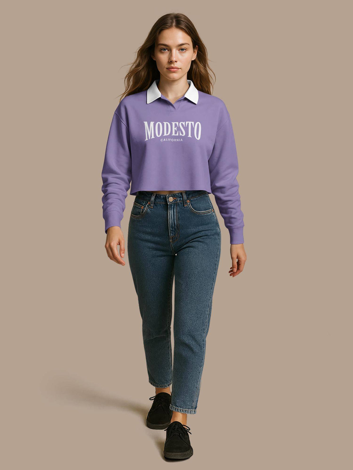 Lavender Typography Regular Polo T-Shirt | PW43 - view 5